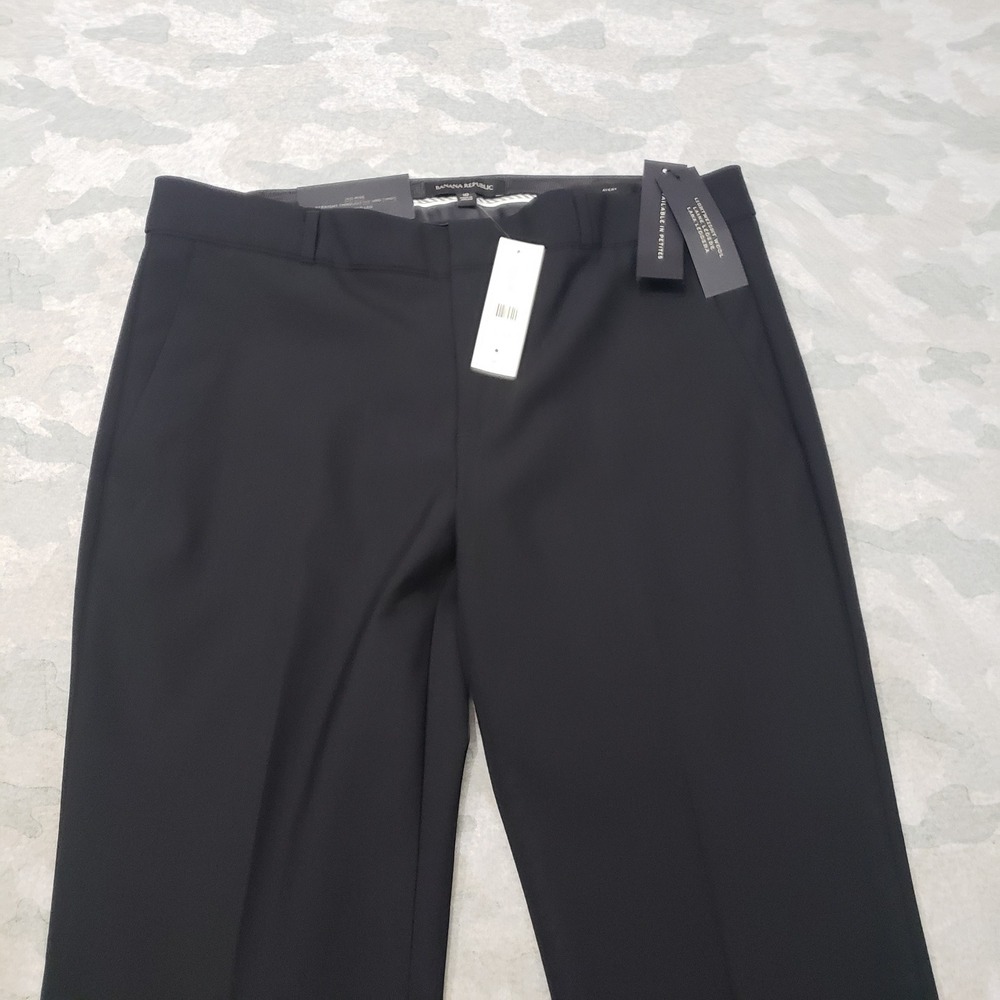 Banana Republic Avery Pants Womens 10 Black Wool Blend NWT - Picture 2 of 13